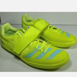 Adidas Adizero Discus Hammer Track And Field Shoes Yellow Blue Aqua Men Size 9.5
